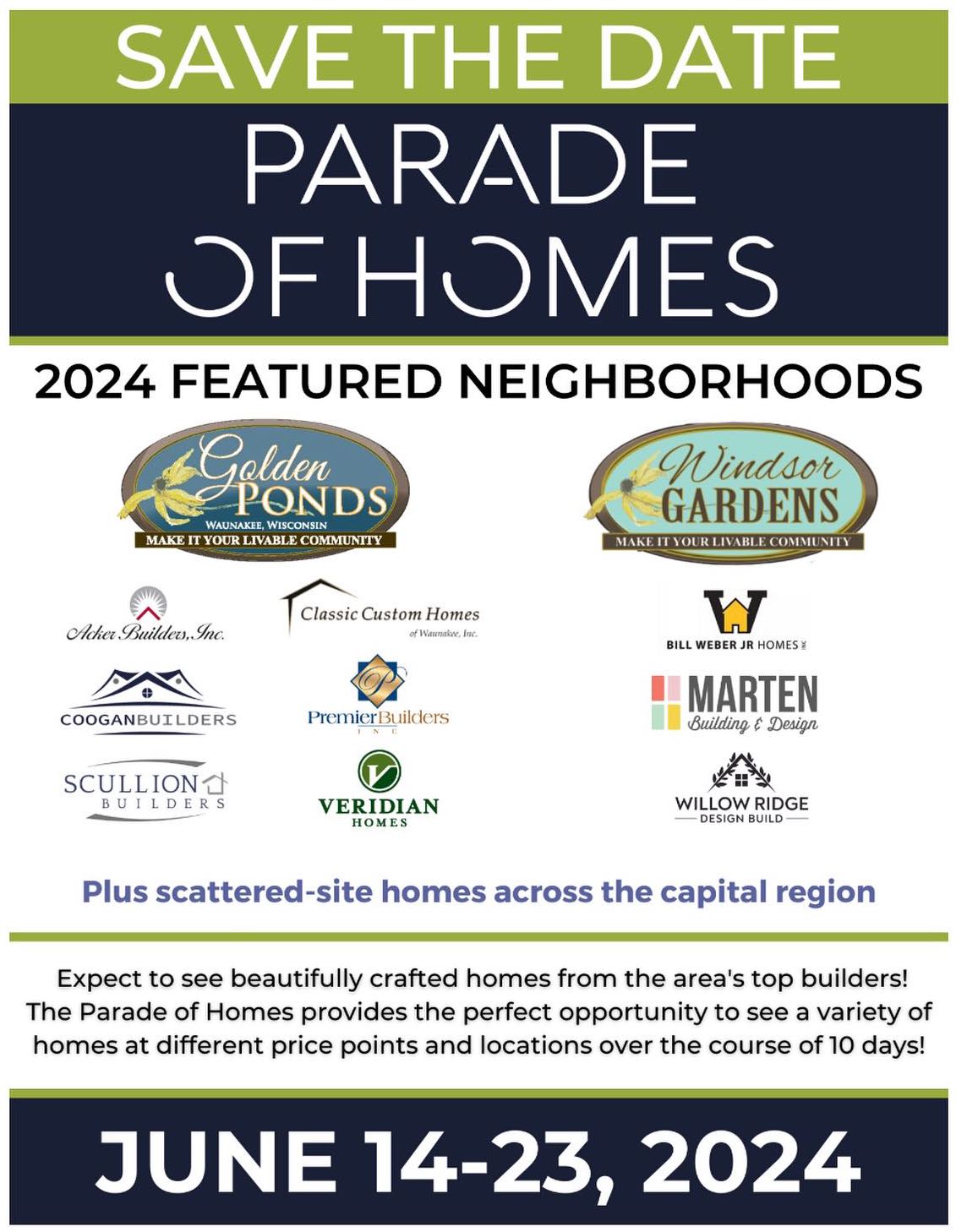 2024 Madison Area Parade of Homes Graphic